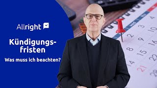 Kündigungsfristen Das solltest du unbedingt beachten [upl. by Noterb209]