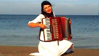 WIESŁAWA DUDKOWIAK with Accordion on Beach 1  The most beautiful relaxing melody [upl. by Yerhcaz341]