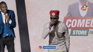 Comedy Store Uganda Feb 2023  Battle Chamili Saha amp Bobi Wine [upl. by Ellerahs]