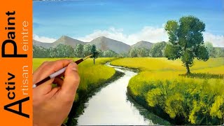 Landschaft malen mit Acryl  ACRYLIC PAINTING [upl. by Otsugua]