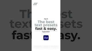 My Top 5 Favorite After Effects Text Animation Presets tutorial [upl. by Nahshon]