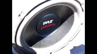 15 INCH SUBWOOFER 15 inch pyle power subwoofer PLPW15D banging in my yaris PART 1 [upl. by Silver810]