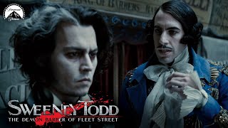 Sweeney Todd  Shave Contest Scene Johnny Depp Sacha Baron Cohen  Paramount Movies [upl. by Hodgkinson27]