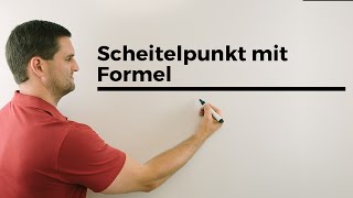 Scheitelpunkt mit Formel bestimmen Parabeln quadratische Funktion  Mathe by Daniel Jung [upl. by Tehr849]