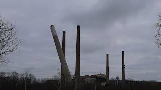 Conesville Plant Stacks Demolition 12192021 [upl. by Allemrac]