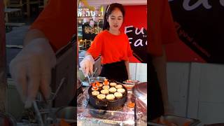 Beautiful lady and lovely Seafood Takoyaki streetfood food popular foodie seafood takoyaki [upl. by Vaughan]