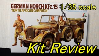 タミヤーイタレリ 135 ホルヒ Kfz15 北アフリカ戦線  English Sub   Tamiya  Italeri HORCH Kfz15 North Africa [upl. by Aleka]