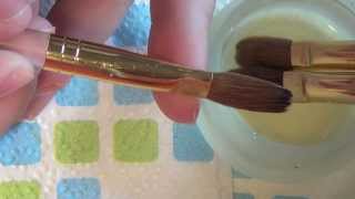 How To Clean Acrylic Nail Brush Tutorial [upl. by Wassyngton]