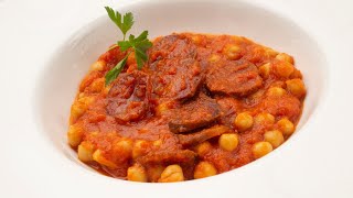 Garbanzos con chorizo y tomate  Cocina Abierta de Karlos Arguiñano [upl. by Zitvaa]