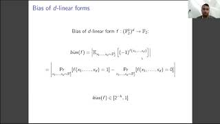 On Multilinear Forms Bias Correlation and Tensor Rank [upl. by Refinne]