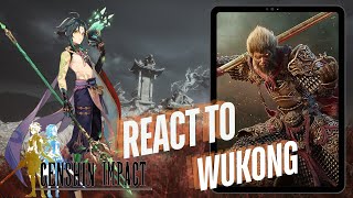 Genshin impact react to Aether as wukong  black myth  Gacha life 2 [upl. by Nidnerb]