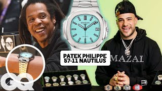 Jeweler Critiques Celebrity Watch Collections Pharrell JayZ Drake Rihanna amp More  GQ [upl. by Notaek560]