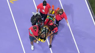 Lamecha Girma unconscious injury after fall on Mens 3000m Steeplechase Final Olympic [upl. by Ayeka]