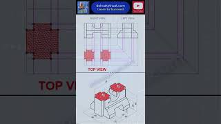 HOW TO DRAW Orthographic Projection  ENGINEERING DRAWINGS  Short [upl. by Troy378]