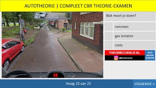 Compleet theorieexamen auto  gevaarherkenning  kennis en inzichtvragen  CBR theorieexamen [upl. by Tekcirc496]