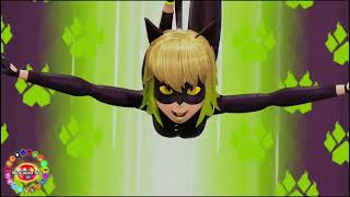 Kitty Noir Zoé Lee Transformation From Miraculous Ladybug [upl. by Atiuqihc]