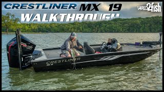 First Look at the Crestliner MX19  New Fishing Boat Walkthrough [upl. by Bencion]