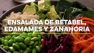 Ensalada de betabel edamames y zanahoria  Doble deleite [upl. by Yarg505]