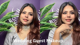 Indian wedding guest makeup Festival makeup look✨✨💐🌸 [upl. by Berthold]