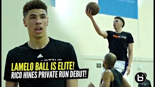 LaMelo Ball vs NBA Pros at Rico Hines Private Runs Melo PROVES His ELITE Passing [upl. by Nerti366]