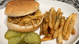 How To Make A Delicious Barbecue Shredded Chicken Sandwich  Ninja Foodi Chicken Breast Recipe [upl. by Randi]