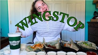 WINGSTOP ASMR MUKBANG  Chicken tenders and boneless wings and voodoo fries [upl. by Idyak453]