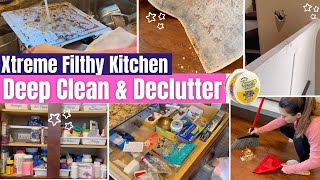 SUPER FILTHY KITCHEN DEEP CLEAN amp DECLUTTER  Cleaning amp Decluttering Motivation [upl. by Igic]