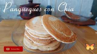 ¡Sin Huevos Sin leche hice estos ricos PANQUEQUES DE CHIA no pegan a la sartenestilo de MAMAGALLI [upl. by Eenahpets]