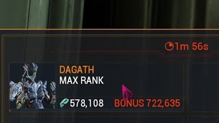 Maxing Dagath within 2 mintues  Warframe [upl. by Soilissav930]