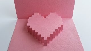 TUTORIAL bigliettino con CUORE 3D [upl. by Ellohcin443]