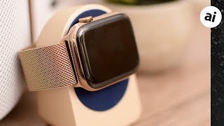 Review Apples Gold Milanese Loop Apple Watch Band [upl. by Ellinger]