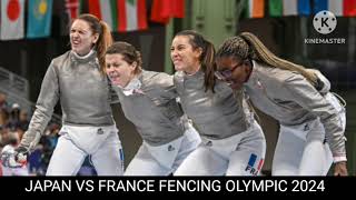 japan vs France fencing  France vs japan fencing final  fencing Olympic 2024 [upl. by Akciret]