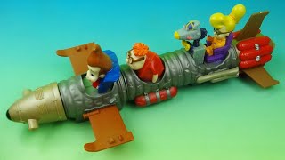 2002 THE ADVENTURES OF JIMMY NEUTRON BOY GENIUS set of 5 BURGER KING COLLECTIBLES VIDEO REVIEW [upl. by Keviv]