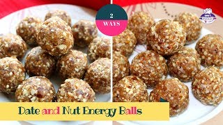 Homemade Energy Balls  Date and Nut Energy Balls  Holiday Special Recipe  SREES BLISSFULLY YUM [upl. by Norda]