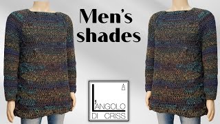 Maglione uomo alluncinetto quotMENS SHADESquot [upl. by Sivia]