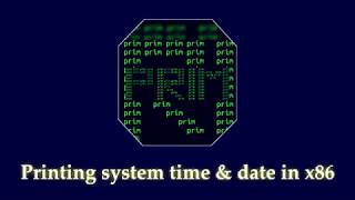 Printing system time and date in x86  Assembly language  Code and explanation [upl. by Aseena]