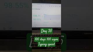 Day 35 of typing above 100 wpm speed typingtest typingspeed truetype [upl. by Eitsud]