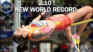 Ukraines Mahuchikh Sets New World Womens High Jump Record [upl. by Enytsuj]