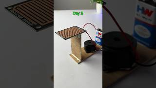 Day 2  ⛈️ Rain Detector Alarm Projects🚨 shorts diy schoolproject [upl. by Ardnas376]