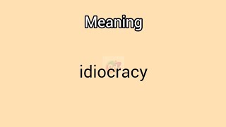 idiocracy meaning in English amp Telugu  Googul Dictionary dictionary meanings telugu english [upl. by Ziana]