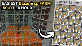 EASY BLAZE xp FARM TUTORIAL MINECRAFT 121 1500 RODS hr BEST DESIGN [upl. by Ennaxor]