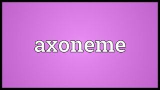 Axoneme Meaning [upl. by Aisac737]