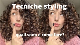 TUTTE LE TECNICHE STYLING PER CAPELLI RICCI PERFETTICurly Girl Method [upl. by Ecaidnac]