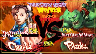 SUPER STREET FIGHTER IV ARCADE EDITION XBOX 360XBOX One THURSDAYNIGHT MAYHEM Chun Li v Blanka [upl. by Dianthe756]