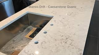 Bianco Drift Caesarstone Kitchen Countertops [upl. by Anuahc]