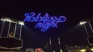 Hololive Night Drone Show at Dodger Stadium LA [upl. by Aihsema]