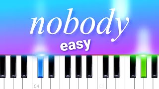 Mitski  Nobody  EASY PIANO TUTORIAL [upl. by Bittencourt177]