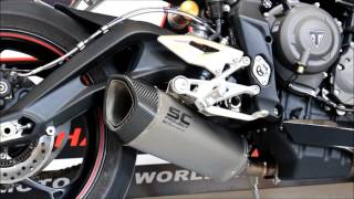 Street Triple 765  SCProject SC1R exhaust euro4 version [upl. by Lluj]