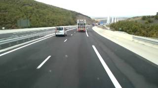 Stobart truckin over the Millau bridge [upl. by Ilsel505]