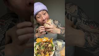 Chipotles new brisket burrito chipotle brisket mukbang [upl. by Ahcsat]